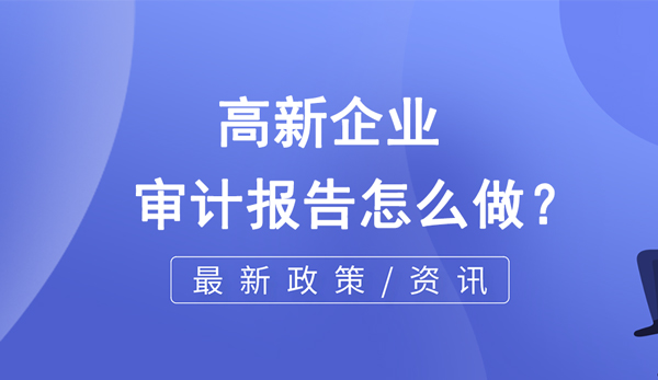 高新企业的审计报告怎么做？