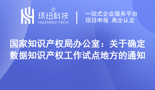 数据知识产权工作试点地方