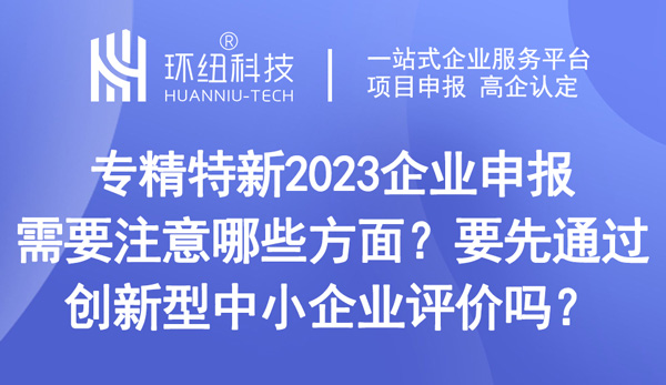 专精特新2023企业申报需要注意哪些方面