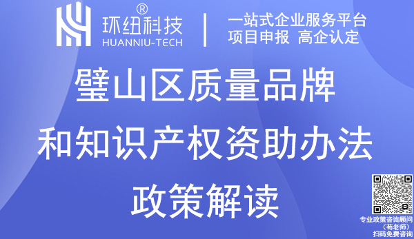 璧山区质量品牌和知识产权资助办法