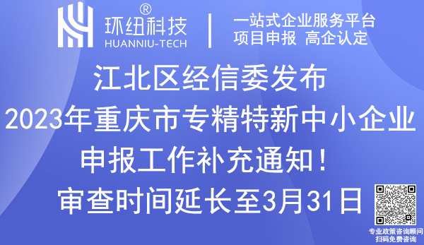 2023年重庆市专精特新中小企业申报