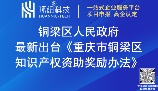 重庆市铜梁区知识产权资助奖励办法