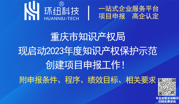 重庆市2023年度知识产权保护示范创建项目申报