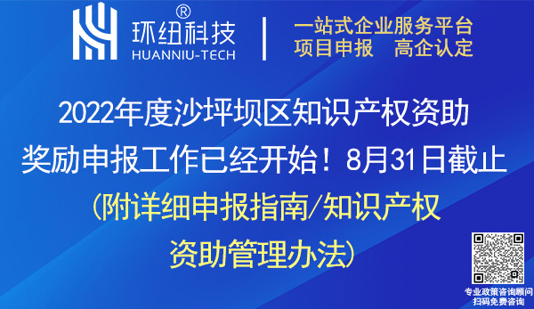 2022年度沙坪坝区知识产权资助奖励申报